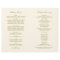 Elegant Ivory Gold Calligraphy Wedding Programs