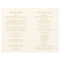 Elegant Ivory Gold Vintage Wedding Programs