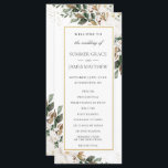 Elegant Ivory Magnolia Floral Greenery Wedding Program<br><div class="desc">Personalize this elegant timeless wedding program with your own wording easily and quickly,  simply press the customise it button to further re-arrange and format the style and placement of the text.  Double sided. The Happy Cat Studio</div>