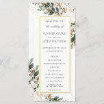 Elegant Ivory Magnolia Floral Greenery Wedding Program<br><div class="desc">Personalize this elegant timeless wedding program with your own wording easily and quickly,  simply press the customise it button to further re-arrange and format the style and placement of the text.  Double sided. The Happy Cat Studio</div>