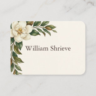 Elegant Ivory Magnolia Wedding Place Card