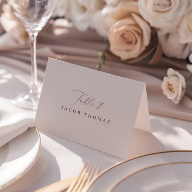 Elegant Ivory Minimalist Wedding Place Card (Elegant Ivory Minimalist Wedding Place Card)