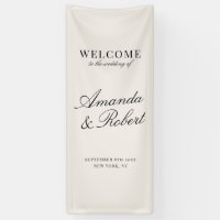 Elegant Ivory Old Money Wedding Welcome