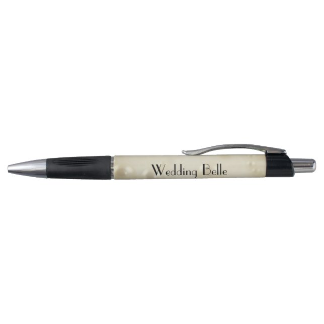 Elegant Ivory Pearls personalised Wedding Belle Pen (Top)