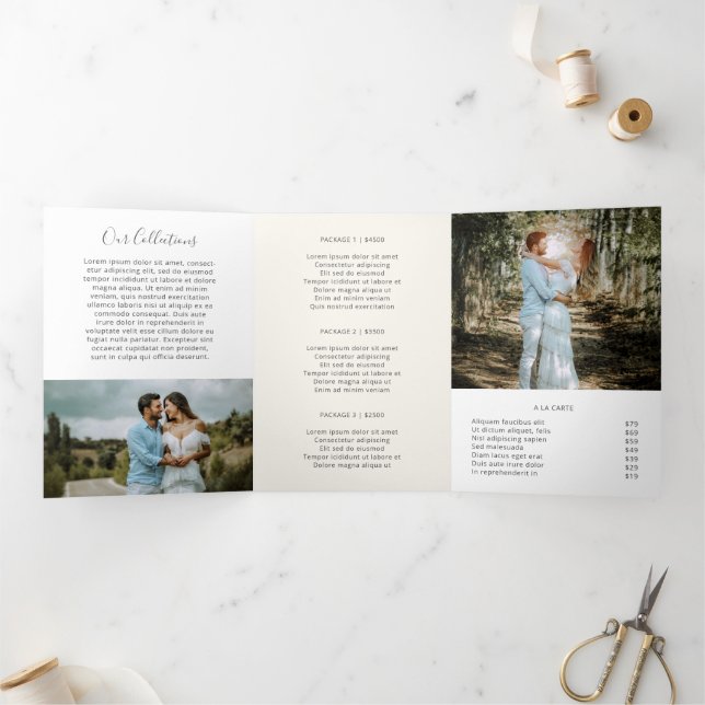 Elegant Ivory Photo Photography Business Brochure (Inside)