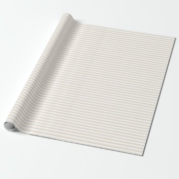 Elegant Ivory Stripes Wrapping Paper by Richard__Stone at Zazzle