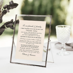 Elegant Ivory Wedding Guest Thank You Card