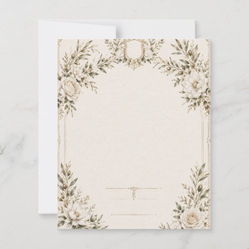 Elegant Ivory Wedding Invitation with Champagne