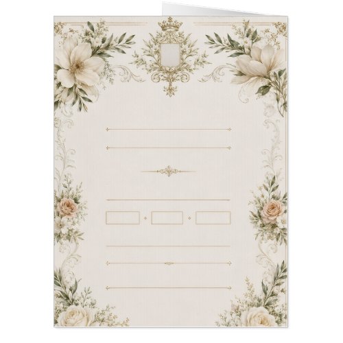 Elegant Ivory Wedding Invitation with Champagne
