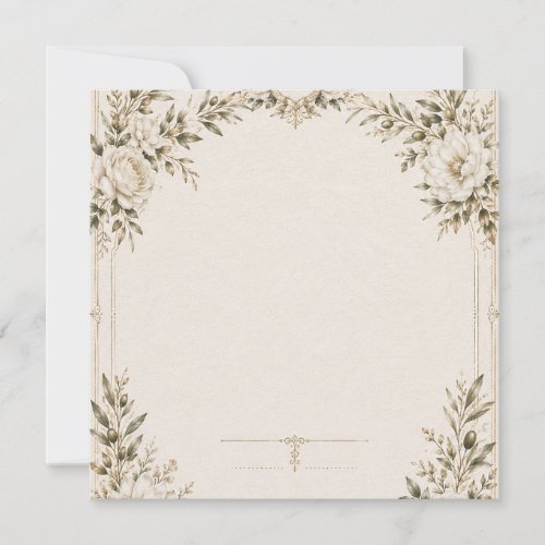Elegant Ivory Wedding Invitation with Champagne