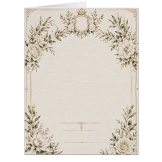 Elegant Ivory Wedding Invitation with Champagne 