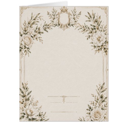 Elegant Ivory Wedding Invitation with Champagne