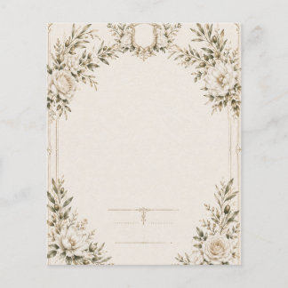 Elegant Ivory Wedding Invitation with Champagne  Flyer