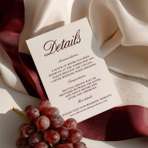 Elegant Ivory Wedding Website Enclosure Card
