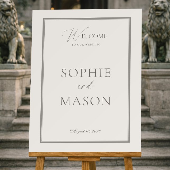Elegant Ivory Wedding Welcome Sign  (Creator Uploaded)