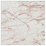 Elegant ivory white faux rose gold glitter marble fabric