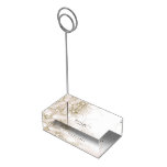 Elegant Ivory White Flowers Table Card Holder