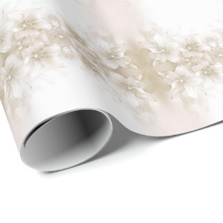 Elegant Ivory White Flowers Wrapping Paper