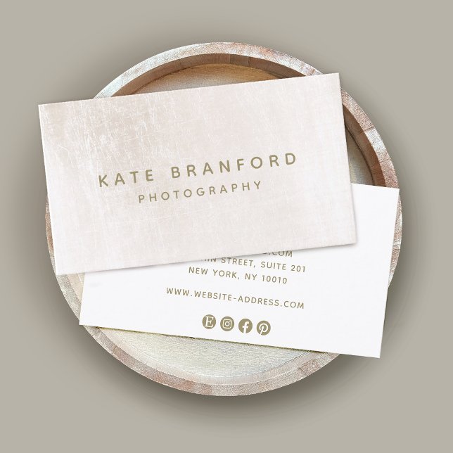 Elegant Ivory White Marble Professional Business Card (Creator Uploaded)