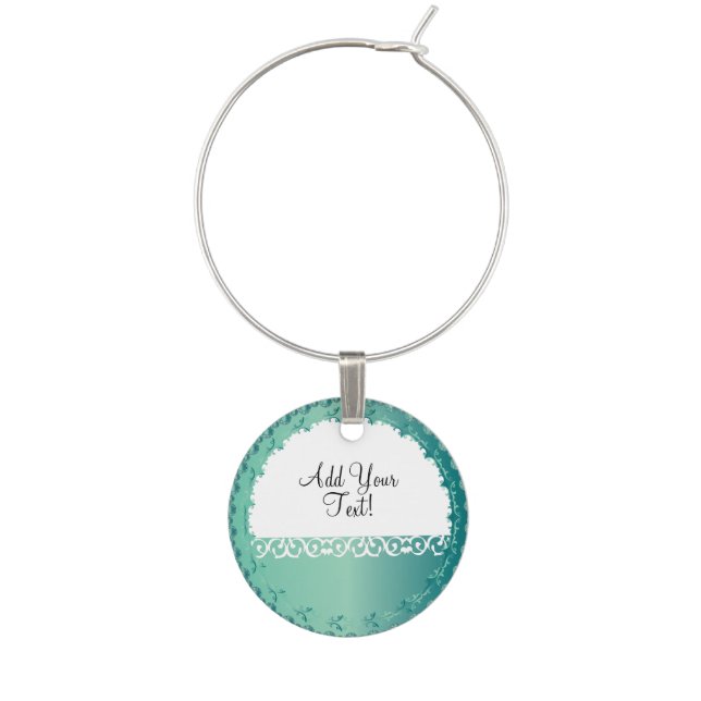 Elegant Jade, All Occasion Wine Charm (Front)