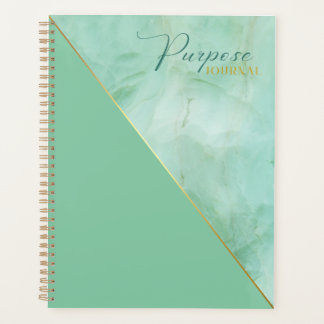 Elegant Jade Marble Purpose Journal Planner