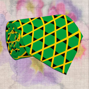 Elegant Jamaica fashion, business Jamaican Flag Neck Tie