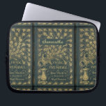 Elegant Jane Austen Pride and Prejudice Book Cover<br><div class="desc">Personalized gift for a Jane Austen fan with a picture of Pride and Prejudice book cover,  dark green with a faux gilded peacock.</div>