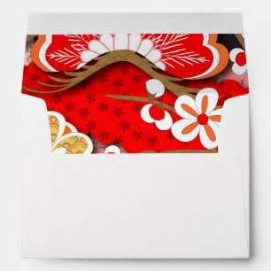 Elegant Japanese Autumn Kimono Envelope