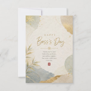 Elegant Japanese Boss’s Day Thank You Card 