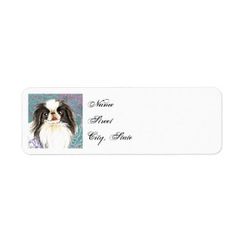 Elegant Japanese Chin Label by DogsInk at Zazzle