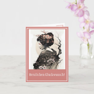 Elegant Japanese Geisha - Card