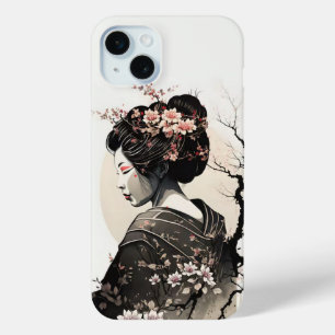 Elegant Japanese Geisha -  iPhone 15 Plus Case