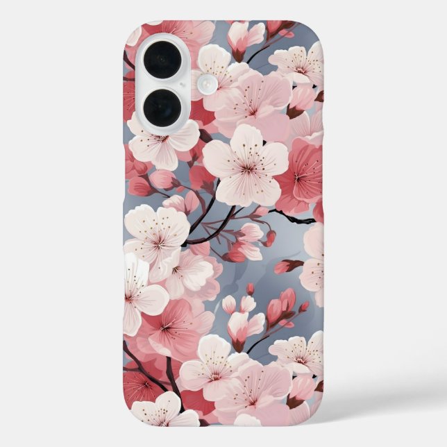 Elegant Japanese Sakura Floral Case-Mate iPhone Case (Back)