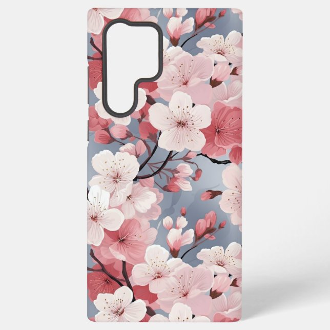 Elegant Japanese Sakura Floral Samsung Galaxy Case (Back)