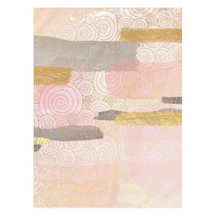Elegant Japanese Style Abstract Waves Artwork Tablecloth