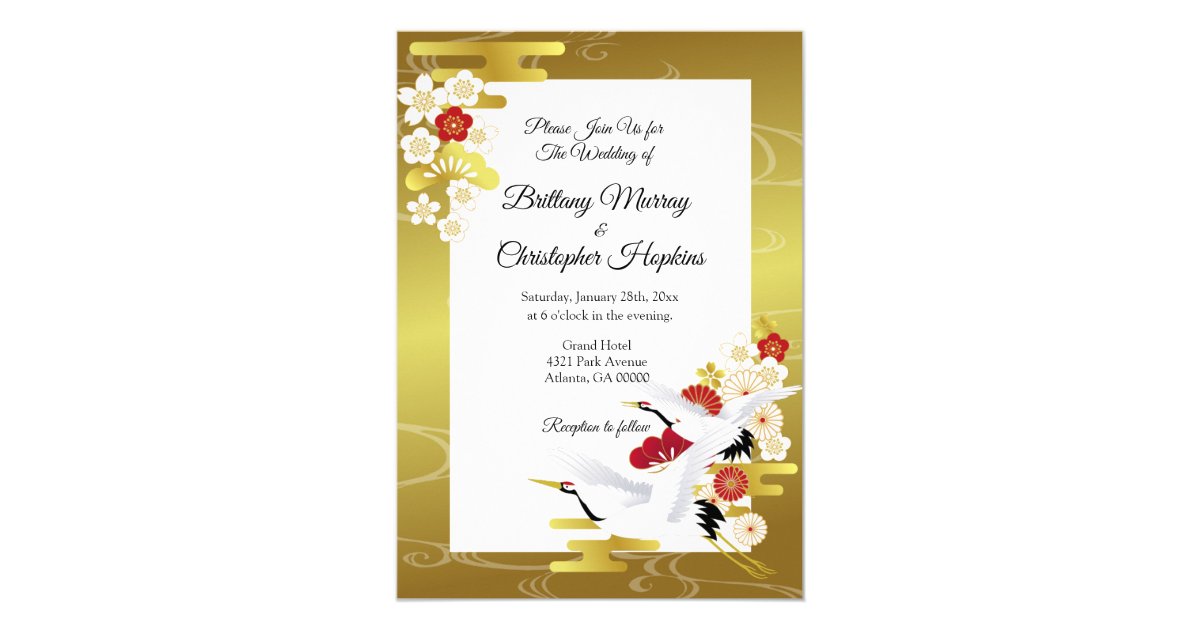 Elegant Japanese Style Wedding Invitation | Zazzle.com