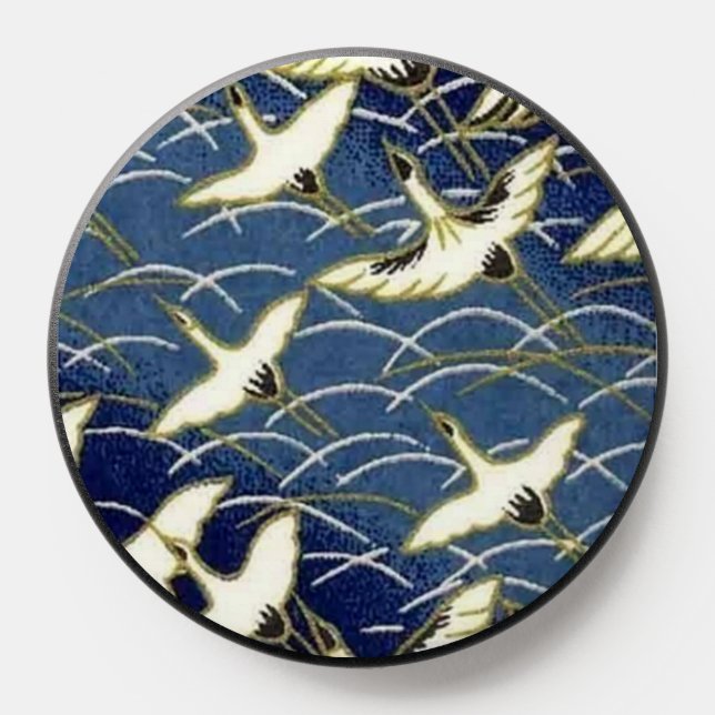 Elegant Japanese Washi Origami Lucky Cranes PopSocket (Popsocket)