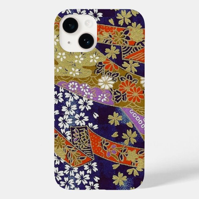 Elegant Japanese Washi Origami Modern Flowers Case-Mate iPhone Case (Back)