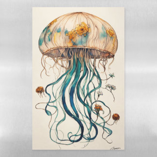 Elegant Jellyfish Magnetic Dry Erase Sheet