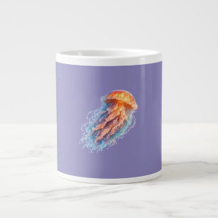 Elegant Jellyfish Ocean Fantasy Illustration Giant Coffee Mug