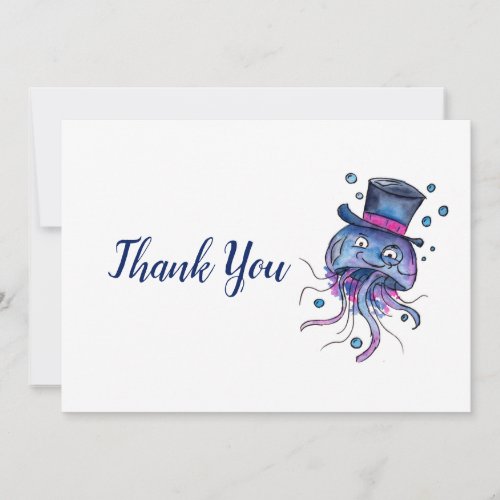 Elegant Jellyfish Thank You Card