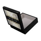 Elegant Jewel Black Damask Keepsake Gift Box (Back Open)
