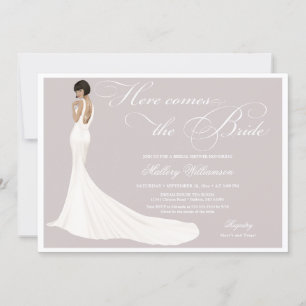 Elegant Jeweled Bride Bridal Shower Invitation