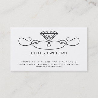 ELEGANT JEWELERS DIAMOND BUSINESS CARD