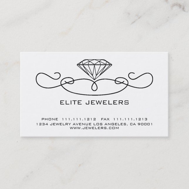 ELEGANT JEWELERS DIAMOND BUSINESS CARD (Front)