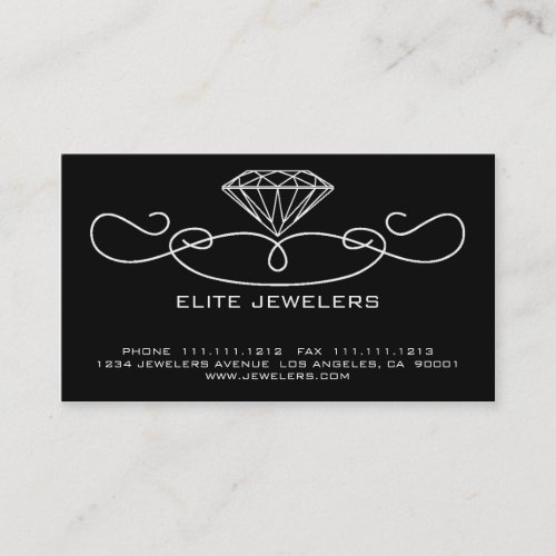 ELEGANT JEWELERS DIAMOND BUSINESS CARD