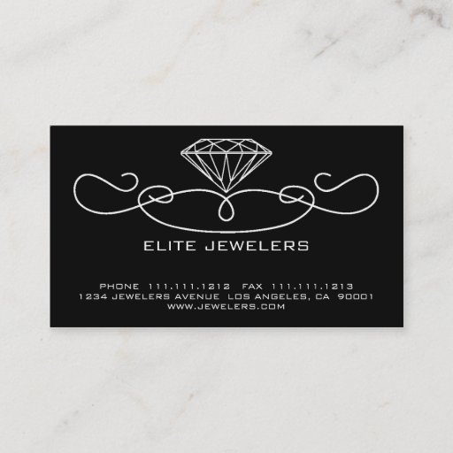 Customizable ELEGANT JEWELERS DIAMOND BUSINESS CARD