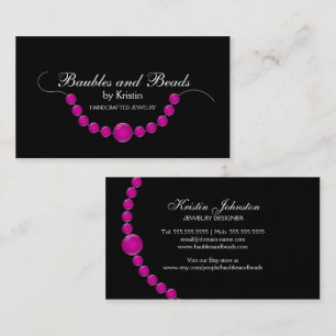 Elegant Jewelry and Beads Business Card