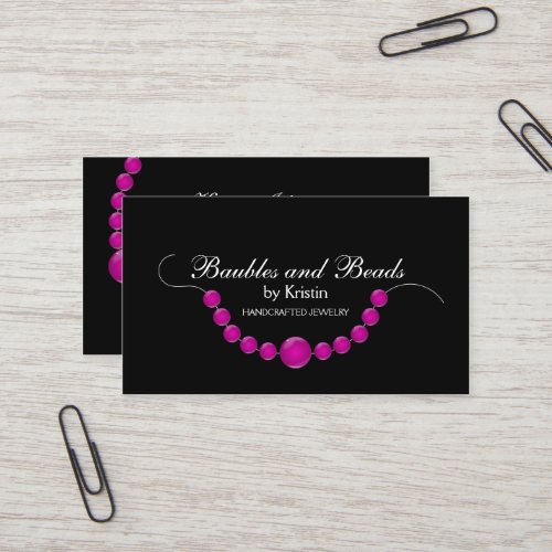 Elegant Jewelry and Beads Business Cards
