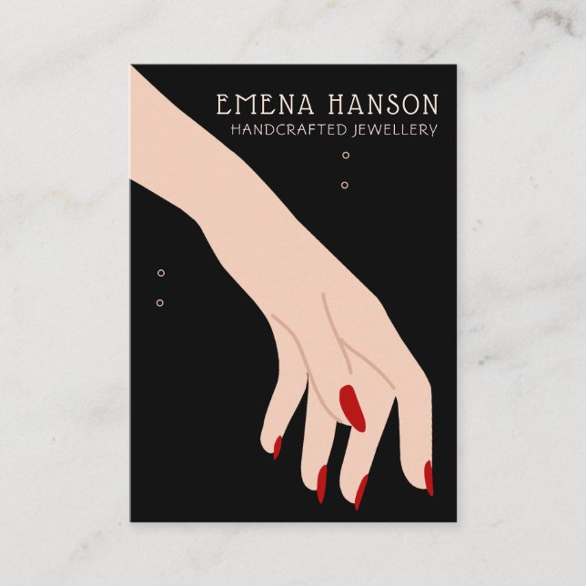 Elegant Jewelry Black Bracelet Hand display card (Front)